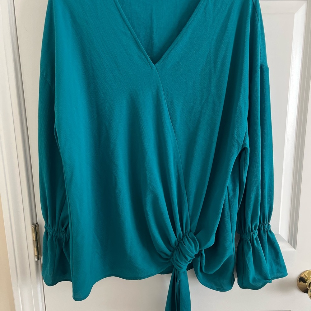 Juicy Couture Turquoise V-Neck Blouse